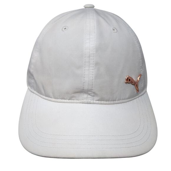 PUMA Slideback Baseball Cap White One Size Adjustable 6 Panel Polyester - Picture 1 of 10
